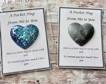 Pocket Heart Hug, Worry Stone, Miss You Gift, Thinking of You, Get Well Gift, Send a Hug, Hug Token, Pocket Hug For Kids, Stocking Stuffer