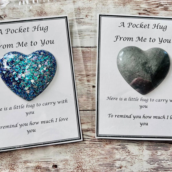 Pocket Heart Hug, Worry Stone, Miss You Gift, Thinking of You, Get Well Gift, Send a Hug, Hug Token, Pocket Hug For Kids, Stocking Stuffer