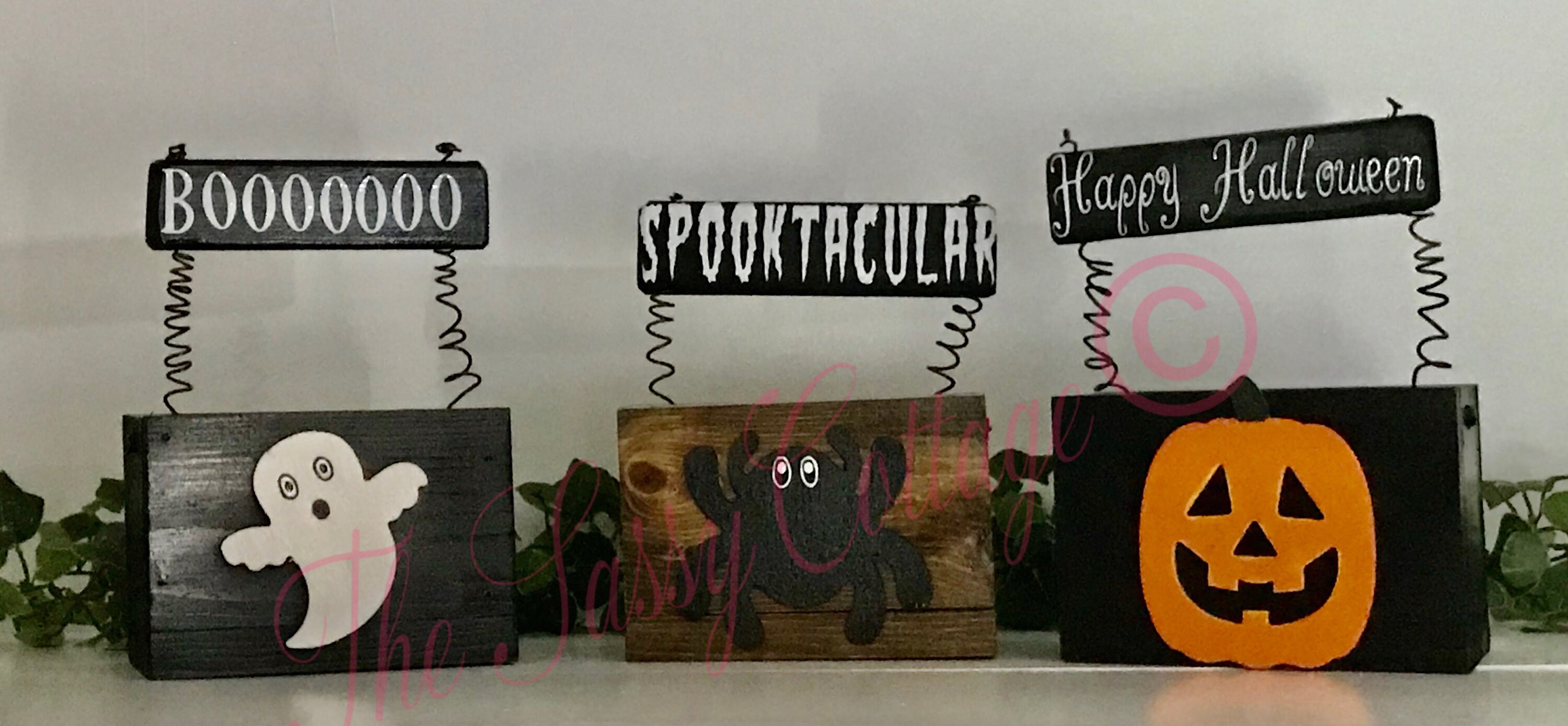 Decorated Halloween Wooden Boxes For Trick or Treating or Etsy