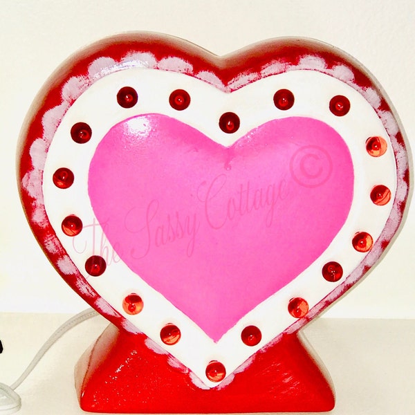 Heart Lamp Etsy