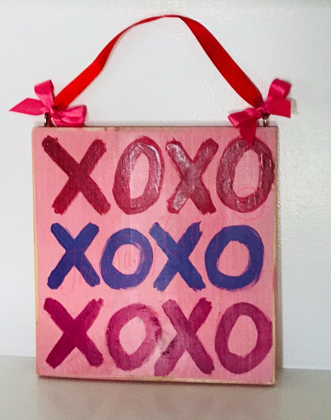 XOXO Wall Decor, Valentine's Day Decoration, Hugs and Kisses, Love Wood