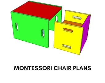 Plan de construcción de sillas Montessori