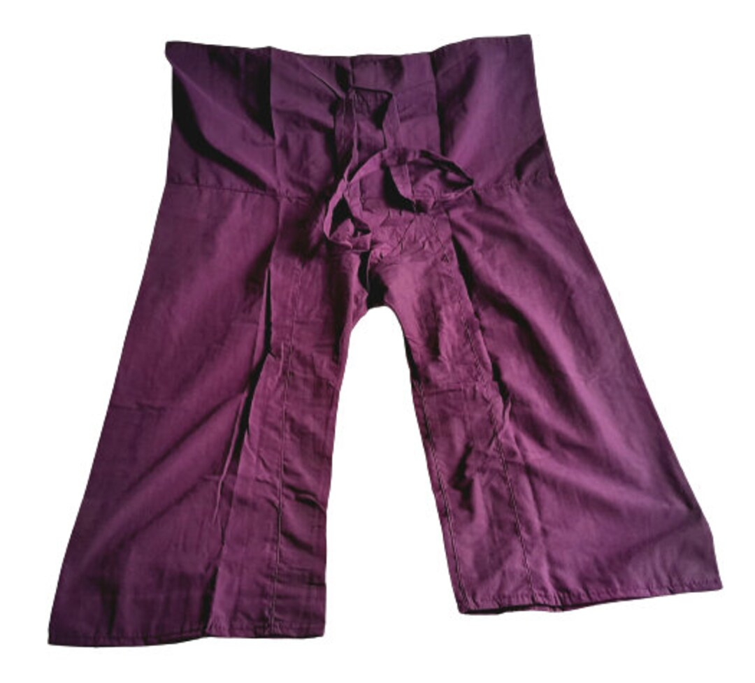 Thai Fisherman Pants Dark Purple Cotton Free Size Unisex - Etsy UK