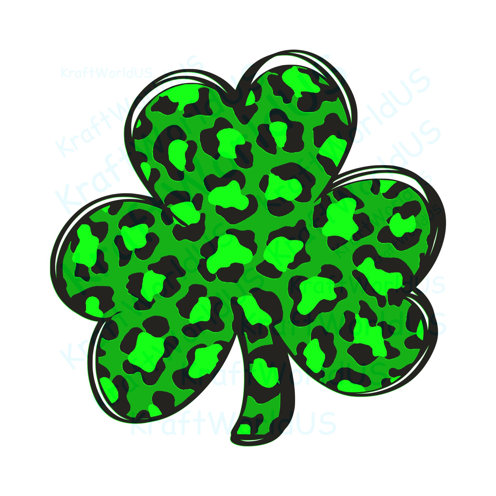 Leopard Shamrock Svg Shamrock Svg Leopard Print Svg Cheetah Etsy