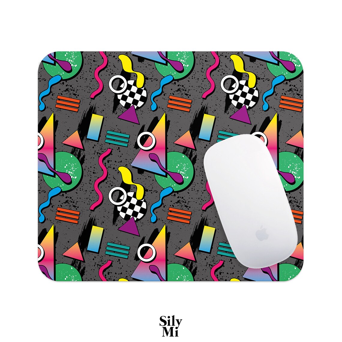 Mouse Pad Retro Radical Pattern Mousepads 80s 90s Desk Etsy