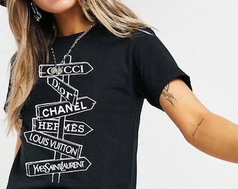 Fashion Brands Street Sign T-Shirt (G) *Please Read Sizing Description