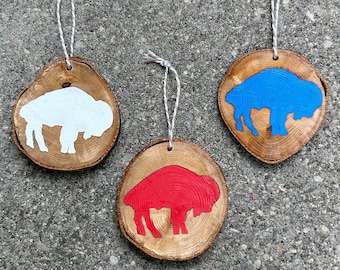 Buffalo Bills Christmas Ornament: Standing Buffalo - buffalowoodgoods