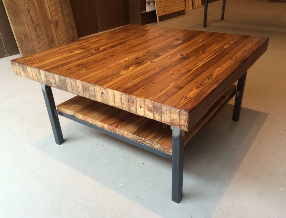 Grand Boulevard Industriale Reclaimed Wood Coffee Table - 36x 36 Coffee Table Grand Boulevard Industriale Reclaimed Wood Coffee Table - 36x 36 Coffee Table