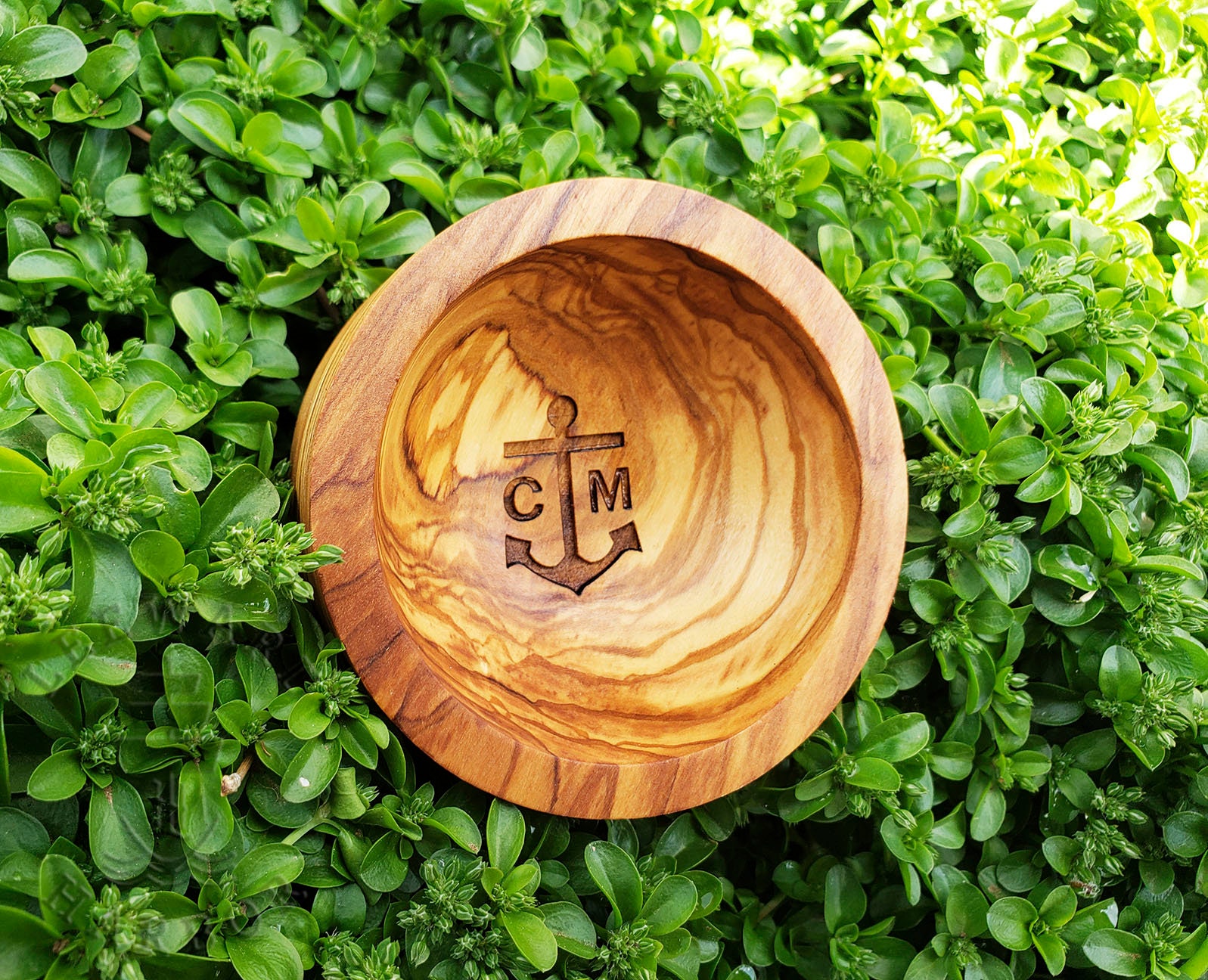 Anchor Wood Ring Dish Personalized With Monogram Nautical Etsy
