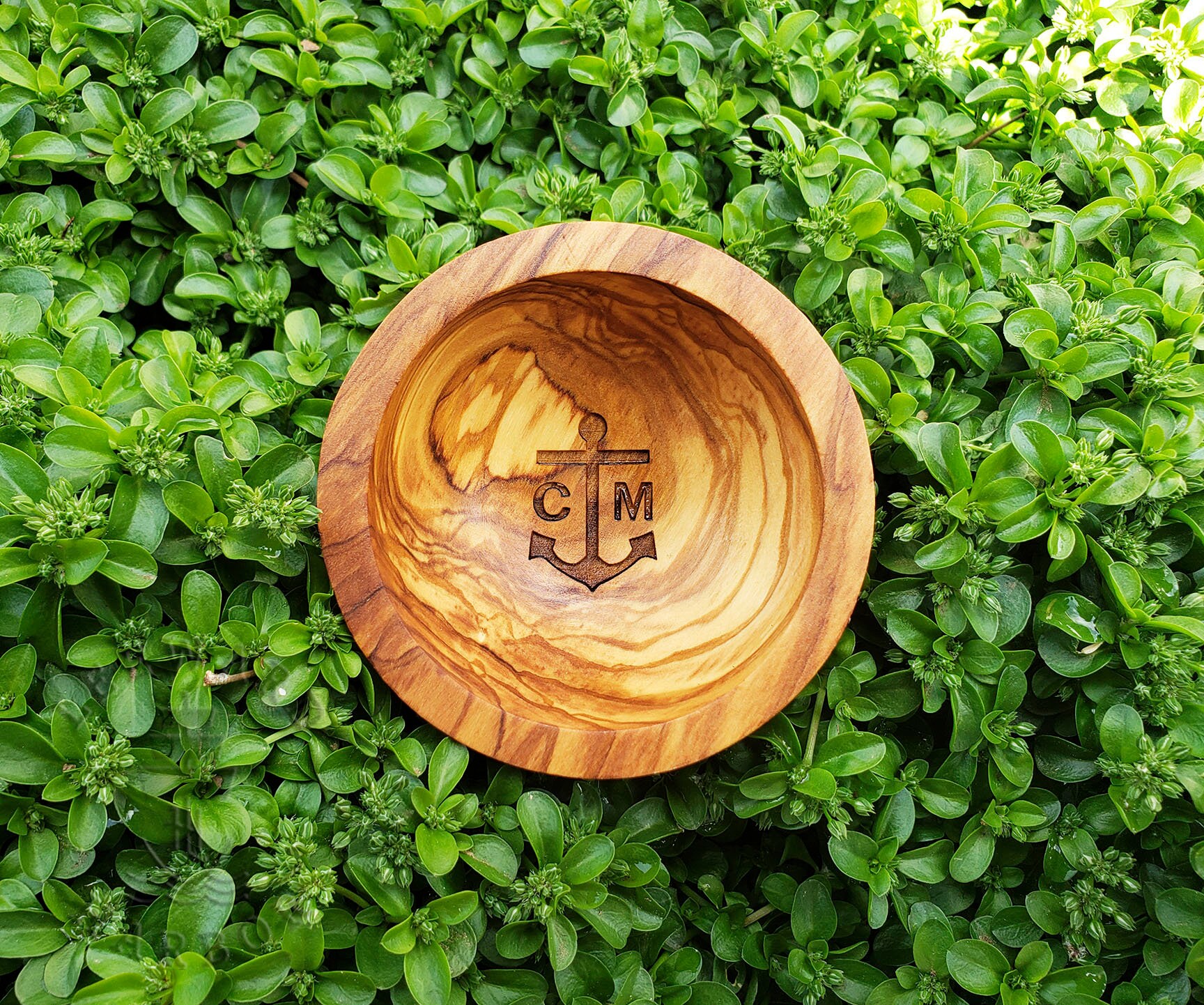 Anchor Wood Ring Dish Personalized With Monogram Nautical Etsy