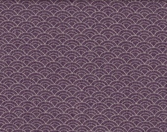 17.90 Eur/meter Japan fabric traditional cotton 50cm x 110cm waves small purple D1010d