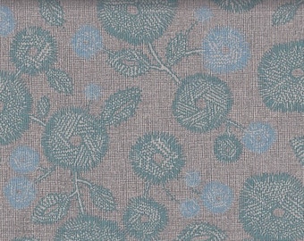 19,90 Eur/Meter Japan Fabric Modern Cotton Linen Daiwabo 50 cm x 110 cm Tone Flower T0117b