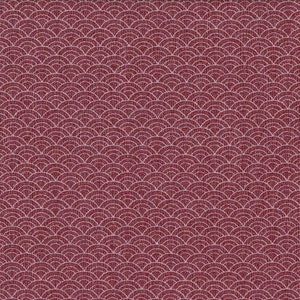 21.90 Eur/meter Japan fabric traditional cotton 50 cm x 110 cm waves small red D1010c