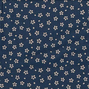 22.90 Eur/meter Japan fabric traditional cotton Sevenberry 50 cm x 110 cm Sakura small blue D1202c