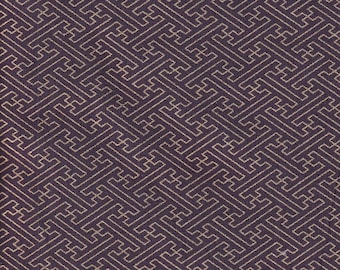 22.90 Eur/meter Japanese cotton fabric 50 cm x 110 cm Hittasayagata purple gold D1162d
