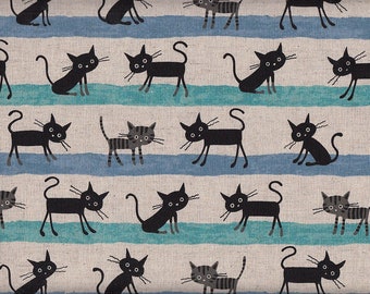 Cute Cat Cotton Fabric Soft Thin Cotton Fabric Sewing Material 50 x 110cm