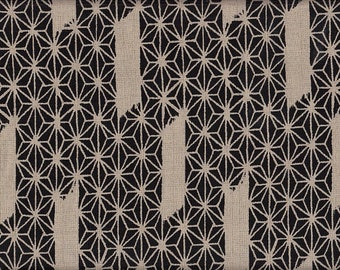 19,90 Eur/Mètre Japon tissu coton traditionnel Dobby 50 cm x 110 cm Asanoha noir D1244e