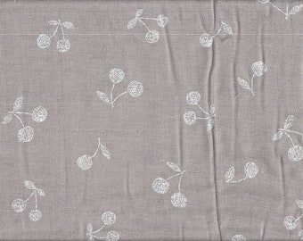 22.90 EUR/meter Japanese fabric, modern cotton, 50 cm x 110 cm, cherry grey, double gauze O524b