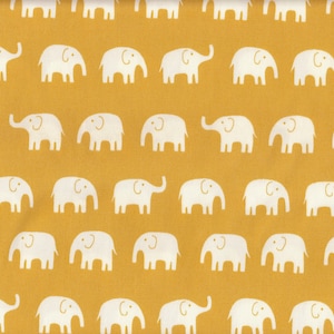 21.90 Eur/Meter Japan Fabric Children&#39;s Fabric Cotton Sevenberry 50 cm x 110 cm Elephants yellow P615j
