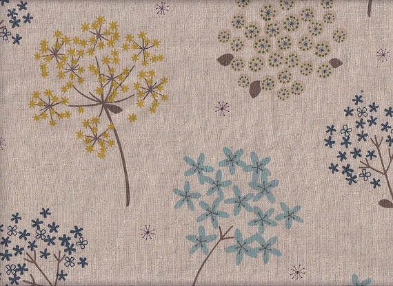 Hedgehog small turquoise Japan fabric cotton fabric cottonlinen 45 cm x 100 cm 17.90 Eurmeter goods