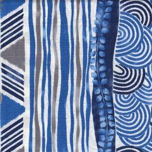 22,90 EUR/meter tyg från Japan, traditionell bomullsdobby, 50 cm x 110 cm, Yagasuri-lapp, blå C2321a