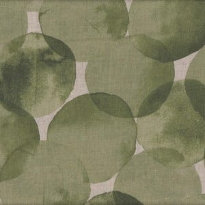 24.90 Eur/meter Japan fabric Kokka Modern cotton linen Viella 50 cm x 110 cm Bubbles green G4050c