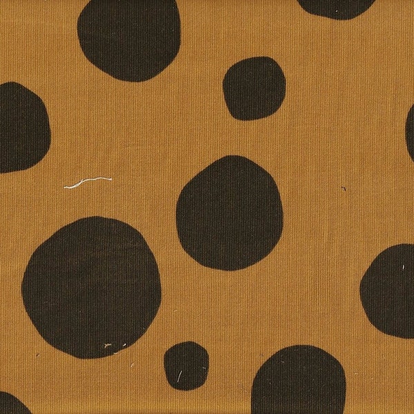 19.90 Eur/meter Japan Fabric Modern Cotton Cosmo 50cm x 110cm Dots mustard (Babycord) G4027b
