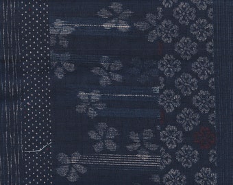 19,90 Eur/meter traditional Japanese fabrics cotton Dobby Kokka 50 cm x 110 cm Japanese Pattern Mix navy B987a