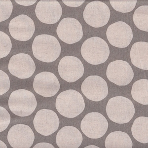 22,90 EUR/metro Tessuti giapponesi moderna tela di cotone e lino 50 cm x 110 cm pois grigio G4030j