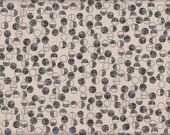 19,90 Eur/Meter Japan fabric Modern cotton Linen Kokka 50 cm x 110 cm Tiny Moon nature G542a