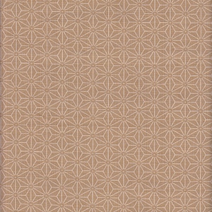 Może przedstawiać: Beżowa tkanina z powtarzającym się geometrycznym wzorem białych kształtów przypominających gwiazdy. Wzór jest symetryczny i pokrywa całą powierzchnię, tworząc teksturowany wygląd.