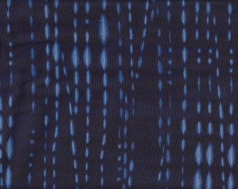 19,90 Eur/mètre tissus traditionnels japonais coton Kokka aizome 50 cm x 110 cm Sutoraipu shibori indigo D1259a