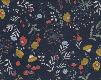 22.90 Eur/Meter Japan Fabric Modern Cotton 50 cm x 110 cm Flower Meadow Blue T0129d