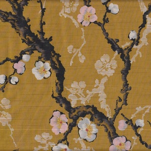 19,90 EUR/mètre Tissu Japon coton Kokka 50 cm x 110 cm branches de fleurs jaune B273d Jaune