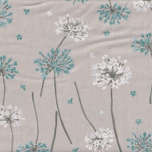 22,90 Eur/metro Tessuti giapponesi tessuto moderno per abiti in cotone e lino con fiori 50 cm x 110 cm Moment - Dente di leone beige T598a