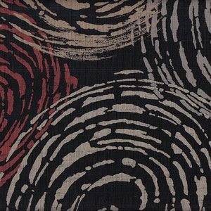 19.90 Eur/meter fabric from Japan traditional cotton dobby 50 cm x 110 cm circles black C4148d