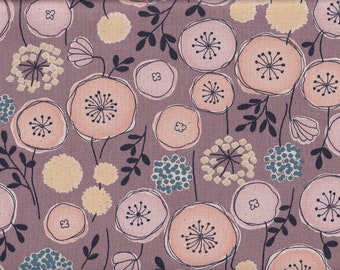 19,90 Eur/Meter Japan Fabric Modern Cosmo Oxford Cotton Flowers 50 cm x 110 cm Nordic Flower mauve T604b