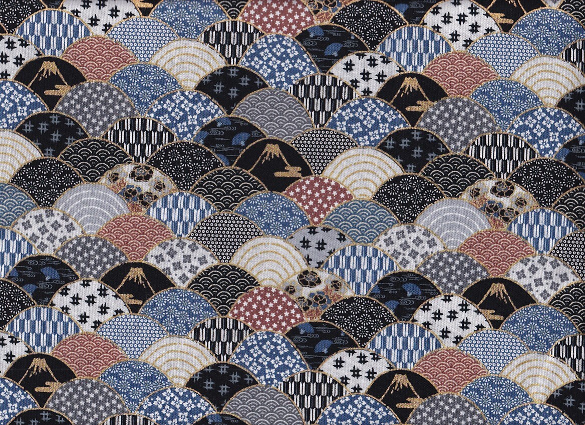 Wagara Japanische Stoffe Baumwolle 22,90 Eur/m Traditionell Japanische  Stoffe Baumwolle Meterware