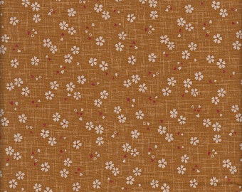 22.90 Eur/Meter Japanese fabric traditional cotton 50 cm x 110 cm cherry blossom small curry D3107b