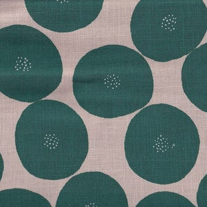 26,90 Eur/meter fabric from Japan cotton sold by the meter Kokka circles 50 cm x 110 cm Muddy Works green L497j