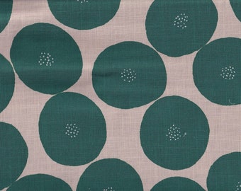 26,90 Eur/meter fabric from Japan cotton sold by the meter Kokka circles 50 cm x 110 cm Muddy Works green L497j