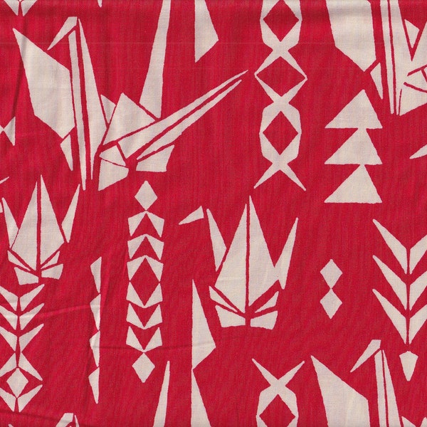 19.90 Eur/meter traditional Japanese fabrics cotton origami crane 50 cm x 110 cm papercrane red C3000c