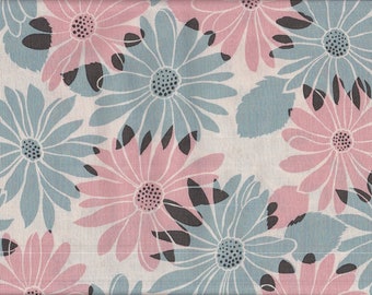 28.00 Eur/Meter oilcloth coated cotton from Japan 50 cm x 110 cm Daisy pink UT551b