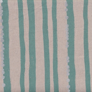32.90 Eur/meter Kokka Echino wax cloth coated cotton fabric cotton linen canvas 50 cm x 110 cm Echino Stripe mint UL375a