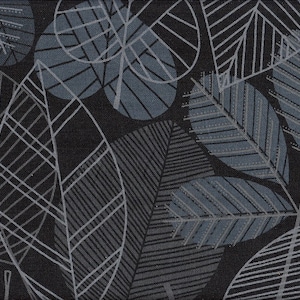 22,90 Eur/Metro Tessuto giapponese moderno in cotone e lino tela Lecien 50 cm x 110 cm Natural Elegance nero blu T0075c