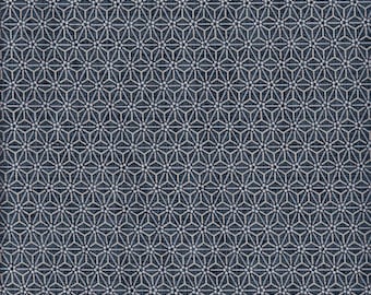 22.90 EUR/meter Japanese fabric, traditional cotton, 50 cm x 110 cm, Asanoha navy
