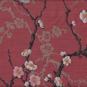 19,90 EUR/mètre Tissu Japon coton Kokka 50 cm x 110 cm branches de fleurs jaune B273d Rouge