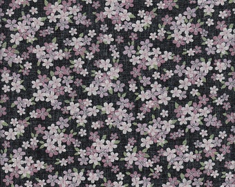 19,90 Eur/Meter Japan fabric traditional cotton Dobby 50 cm x 110 cm Sakura black B208f