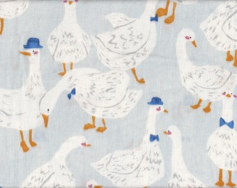 19.90 Eur/meter Japan fabric children's fabric cotton Kokka 50 cm x 110 cm Big Animal - Goose double gauze R1268a