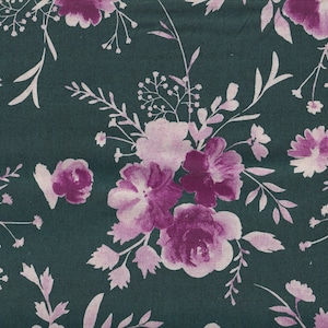 22.90 Eur/meter Japanese fabrics Modern cotton linen Kokka sold by the meter 50 cm x 110 cm roses green T7032c